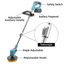 STARQ Cordless Electric Power Scrubber with Long Handle, 3 Replaceable Brush Heads, Adjustable Extension Rod, Rechargeable Cleaning Brush for Floor, Tile, Bathroom, Car & Home