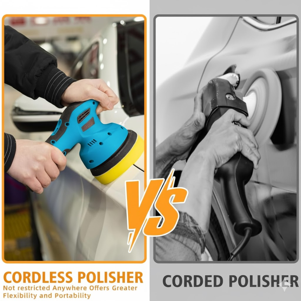 STARQ Cordless Polishing Machine for Car , 12V Cordless, 8 Speed Setting, Variable Speed Control, 2800-5800 RPM, 3500mAh Rechargeable 2 Batteries, Car Polish Machine