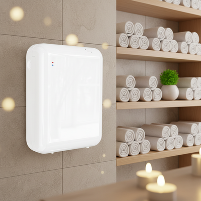 STARQ Aero Luxury Smart Air Scent Diffuser Waterless Aroma Machine App Control Cold Atomization Ultra Quiet No Heat Wall Plug for Home & Office Includes Complimentary 100ml Starter Perfume