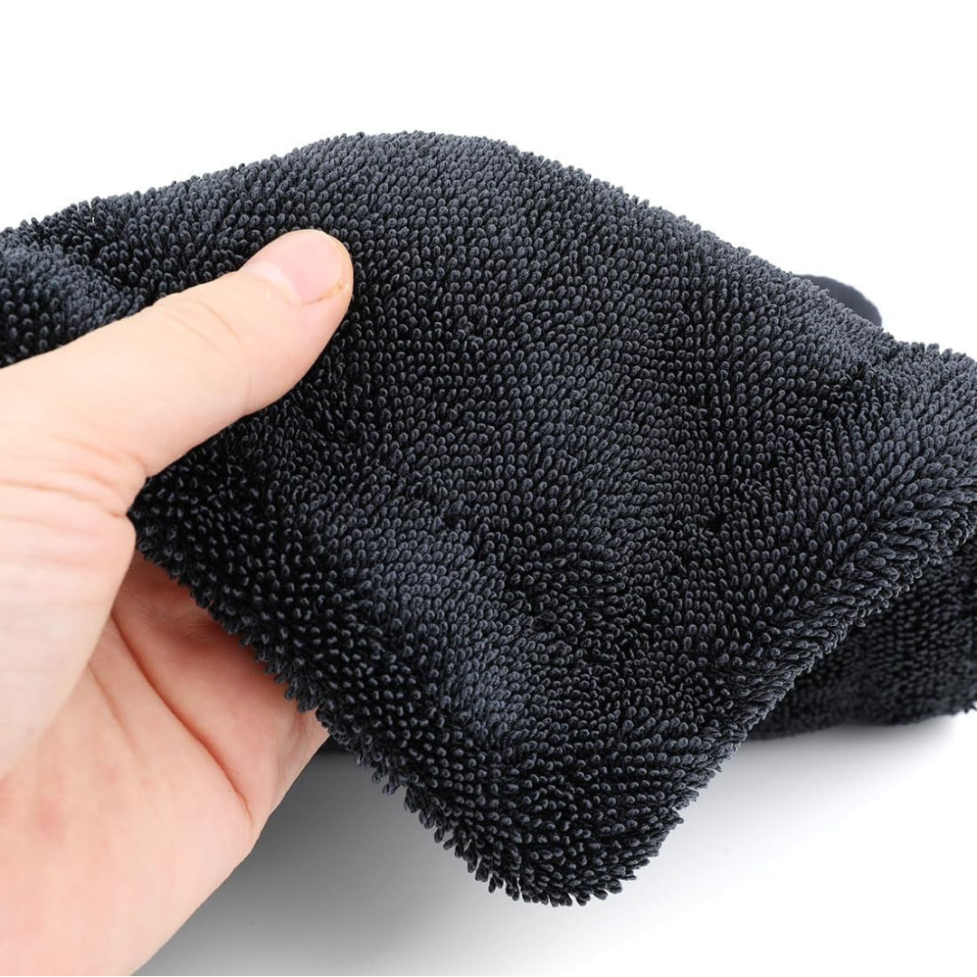STARQ 1200 GSM Microfiber Car Cloth 40x60 cm Twisted Loop Super Absorbent Drying Towel Edgeless Lint-Free Scratch-Free Plush Cloth for Car Detailing Grey