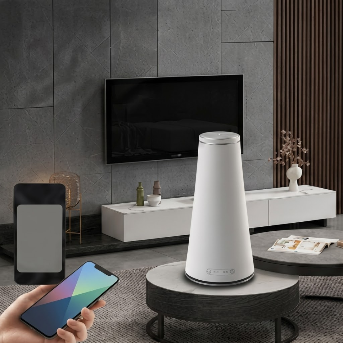 STARQ Fuji Luxury Smart Air Scent Diffuser Waterless Aroma Machine Cold Atomization Ultra Quiet No Heat for Office Home Gym & Hotel Includes Complimentary 100ml Starter Pack Perfumes