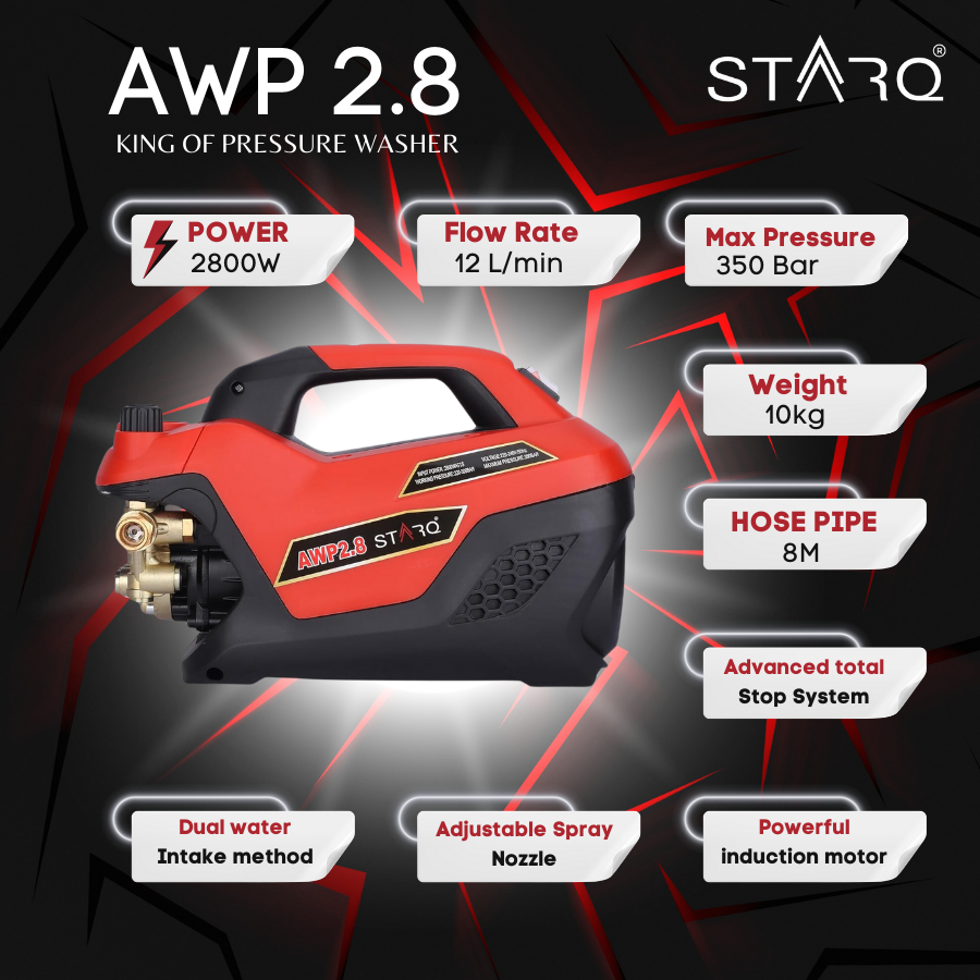 Starq AWP2.8 High pressure washer Adjustable & Waterproof