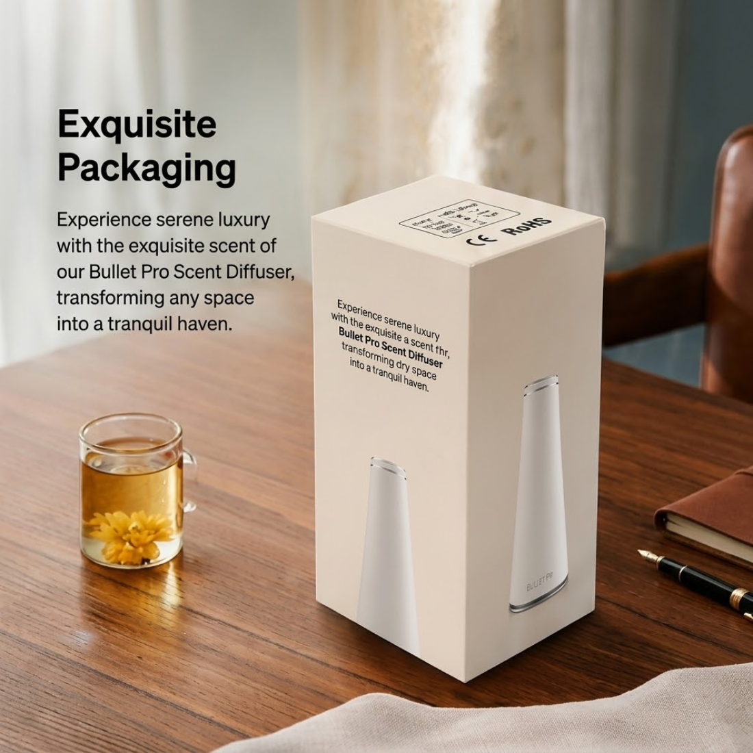 STARQ Fuji Luxury Smart Air Scent Diffuser Waterless Aroma Machine Cold Atomization Ultra Quiet No Heat for Office Home Gym & Hotel Includes Complimentary 100ml Starter Pack Perfumes