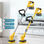 STARQ Cordless Electric Power Scrubber with Long Handle, 3 Replaceable Brush Heads, Adjustable Extension Rod, Rechargeable Cleaning Brush for Floor, Tile, Bathroom, Car & Home