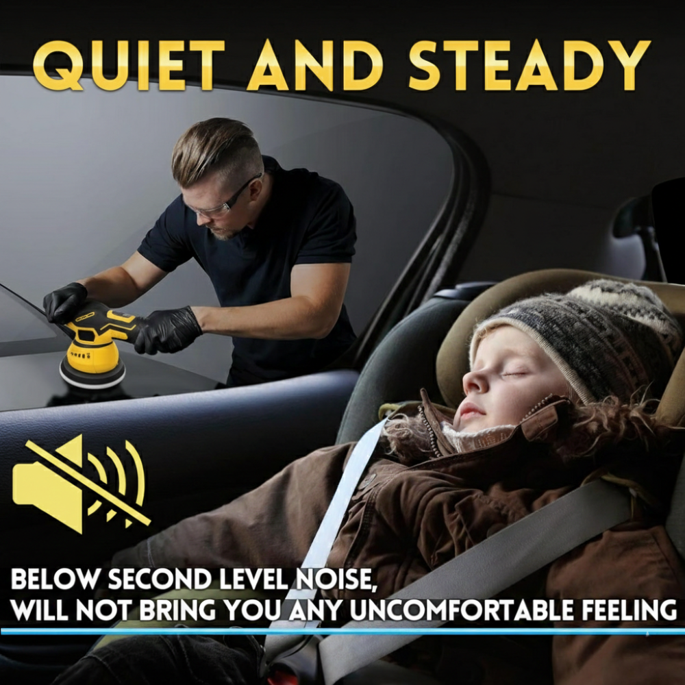 STARQ Cordless Polishing Machine for Car , 12V Cordless, 8 Speed Setting, Variable Speed Control, 2800-5800 RPM, 3500mAh Rechargeable 2 Batteries, Car Polish Machine