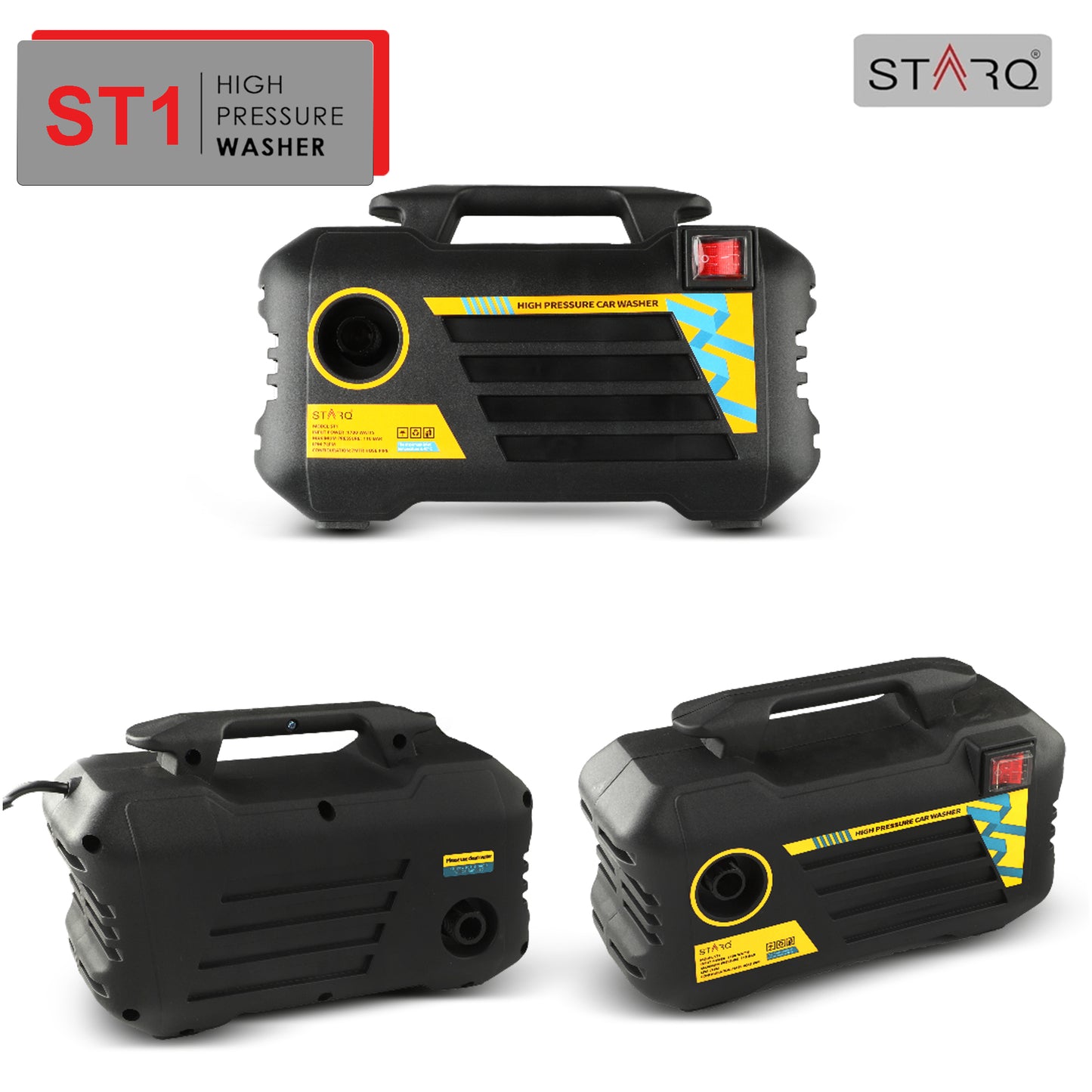 STARQ ST1 | 110 Bar 1700W | Heavy Duty High Pressure Washer for Car, Bike, Home | Pressure Adjustable | Red
