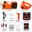 Starq 3in1 Electric Hydraulic Car Jack Kit with Impact Wrench and Tire Inflator Pump, 5 Ton 12V Hydraulic Jack with LED Light Lifting Range 6 to 17.7 inch Compactible for Car SUV MPV Sedan