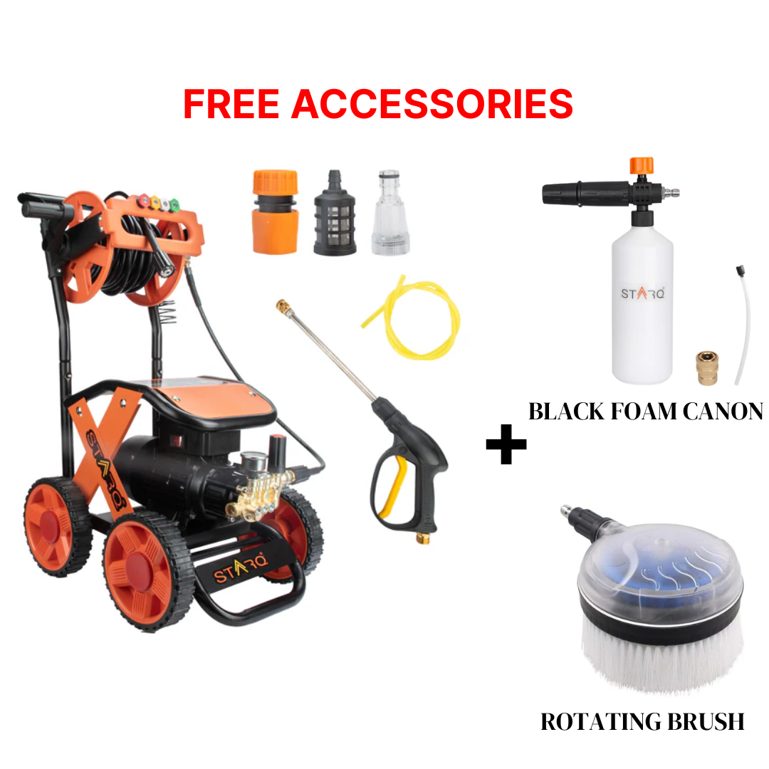 STARQ X Commercial HIGH Pressure Washer Heavy Duty with 20METER Hose Pipe for CAR, Bike, Home & Truck Washing (QTX HPW 3200 WATTS 3HP 320 BAR 18LPM) (Copy)
