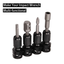 STARQ 1/2 Inch Square Drive To 1/4 Inch Hex Female Socket Adapter Quick Release Chuck Converter Drill Chucks Adaptor Conversion For Impact And Ratchet Wrench SD With Ring & Rod included