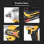 STARQ Heavy Duty 21V Cordless Impact Wrench with 2 Batteries | 2 Variable Speed | Build-In LED Lights | Forward & ReverseSwitch | Yellow (Wrench-combo)