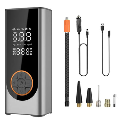 STARQ Inflate Pro Max Portable 2in1 Tyre Inflator/Air Compressor with Digital Display|8000mAh Battery|for Cars, Motorcycles, Bicycles, Football| Upto 150 Psi| Flash Light|Power Bank