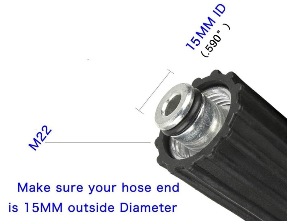 STARQ Quick Connector Rotary Gutter/Sewer/Drain Cleaning Nozzle Attachment For High Pressure Washer ( M22x3/8)