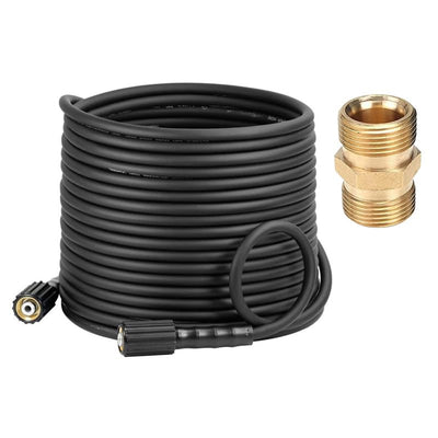 Starq Heavy Duty Hydraulic Hose Pipe for Pressure Washers 8Mtr with M22 Hose Pipe Extender/Jointer - Steel Braided Rubber Industrial Grade I Durable I Pressure Resistant I M22 x 15 Thread