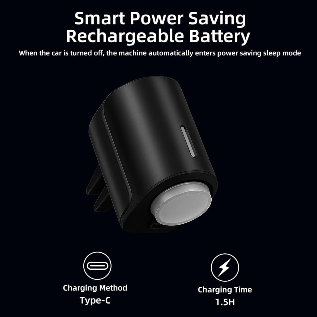 STARQ Smart Car Air Freshener Diffuser Auto On/Off Rechargeable Perfume Humidifier (S4)