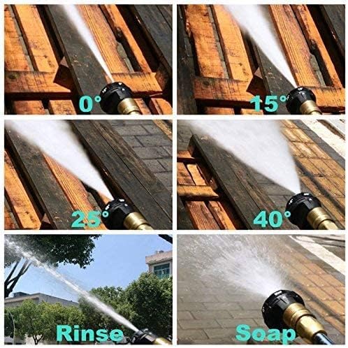 STARQ Pressure Washer Nozzle Tips, 6-in-1 Quick Changeover, Adjustable Pressure Washer Nozzle with 1/4 Inch Quick Connect