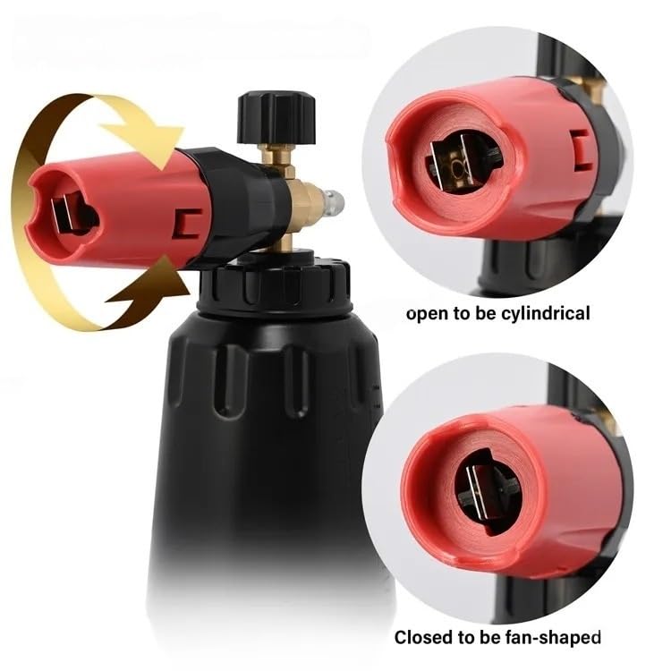 STARQ 1 Ltr New Blaster Pro Snow Foam Lance with Unique Side Fill 1/4" Quick Connector for Pressure Washer (Matte Black)