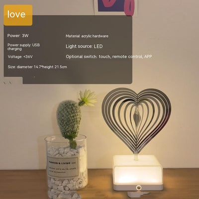 STARQ Heart Shape Rotating Light 360 Rotating Ambient Light Hall, Living Room, Studyroom Decorative Light