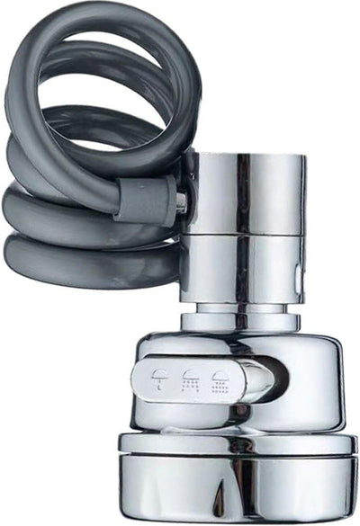 STARQ Kitchen Sink Swivel Faucet Head 3 Water Outlet Modes 360° Sprayer Attachment with Stretchable Hose, Anti-Splash Faucet