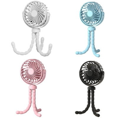 STARQ Octopus Fan, Flexible Multi-Arm Personal Fan with 360° Adjustable Heads, USB Rechargeable Portable Cooling Fan for Home, Office, and Travel (Colour As Per Availablity)