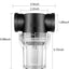 STARQ - T Strainer 1/2" Sediment Filter Attachment Water Filter with 40Mesh Filter Screen Plastic Inline Hose Filter Twist-On Pipe Strainer, Garden Hose