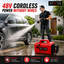 STARQ TurboElite 48V Cordless High Pressure Washer, 1200 Watts, 120 Bar, 8 LPM, with 5000mAh Batteries, 8 Meter Hose Portable Car, Bike, and Home Cleaning (Single Battery Included)