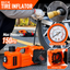Starq 3in1 Electric Hydraulic Car Jack Kit with Impact Wrench and Tire Inflator Pump, 5 Ton 12V Hydraulic Jack with LED Light Lifting Range 6 to 17.7 inch Compactible for Car SUV MPV Sedan