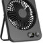 STARQ Mini Portable table Fan, Powerful Hand Fan 5 Speed 1200 mah Personal Desk Fan with Base, Lightweight Rechargeable USB Handheld Fan for Girl, Women, Men, Indoor, Outdoor (Black)