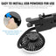 STARQ F310 Dual Head Car Fan USB with Flexible Hose, 360° Rotation, Silent Cooling with LED Light, 3-Speed Powerful Rear Seat Headrest Fan for Cars