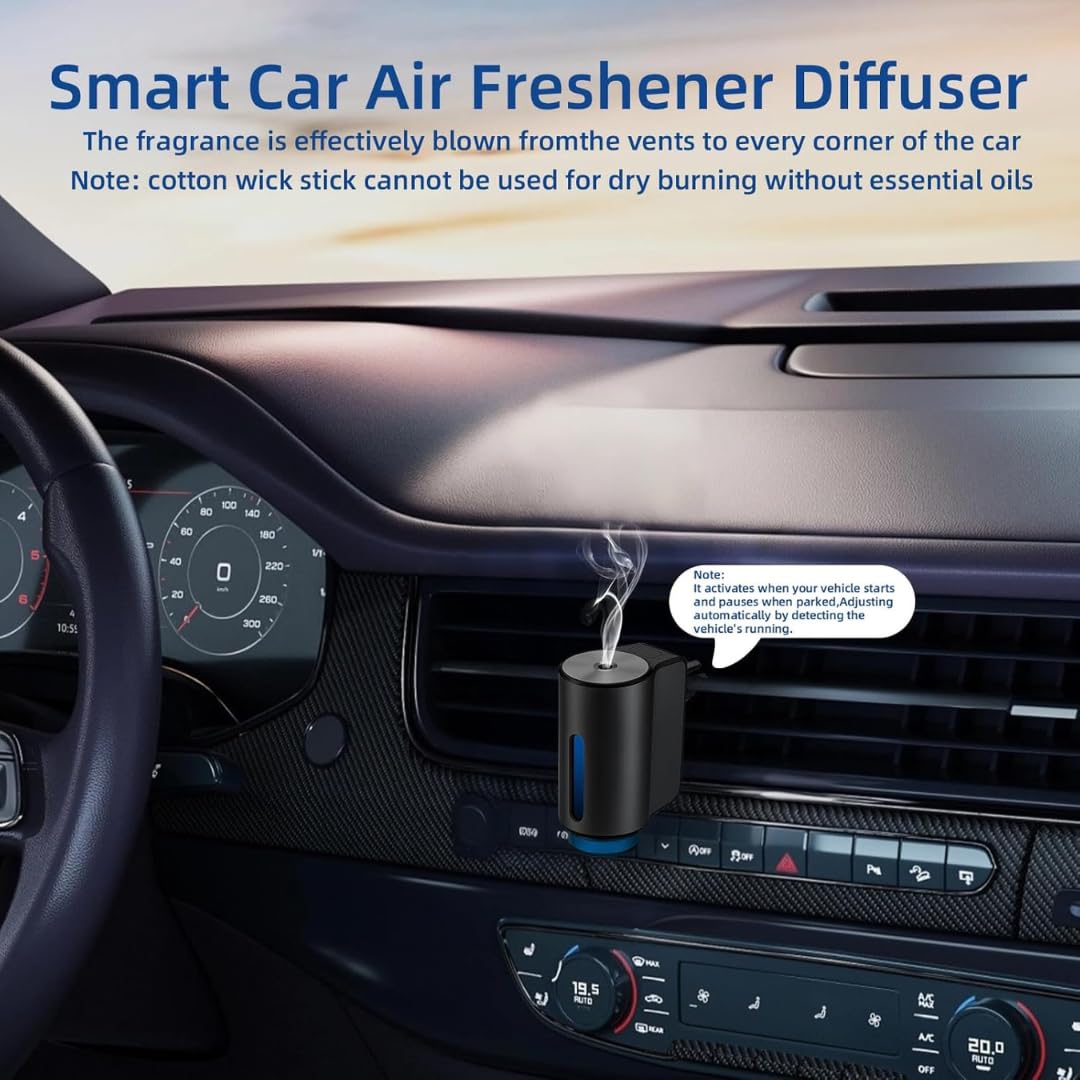 STARQ Smart Car Air Freshener Diffuser Auto On/Off Rechargeable Perfume Humidifier (S4)