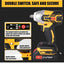 STARQ Heavy Duty 21V Cordless Impact Wrench with 2 Batteries | 2 Variable Speed | Build-In LED Lights | Forward & ReverseSwitch | Yellow (Wrench-combo)