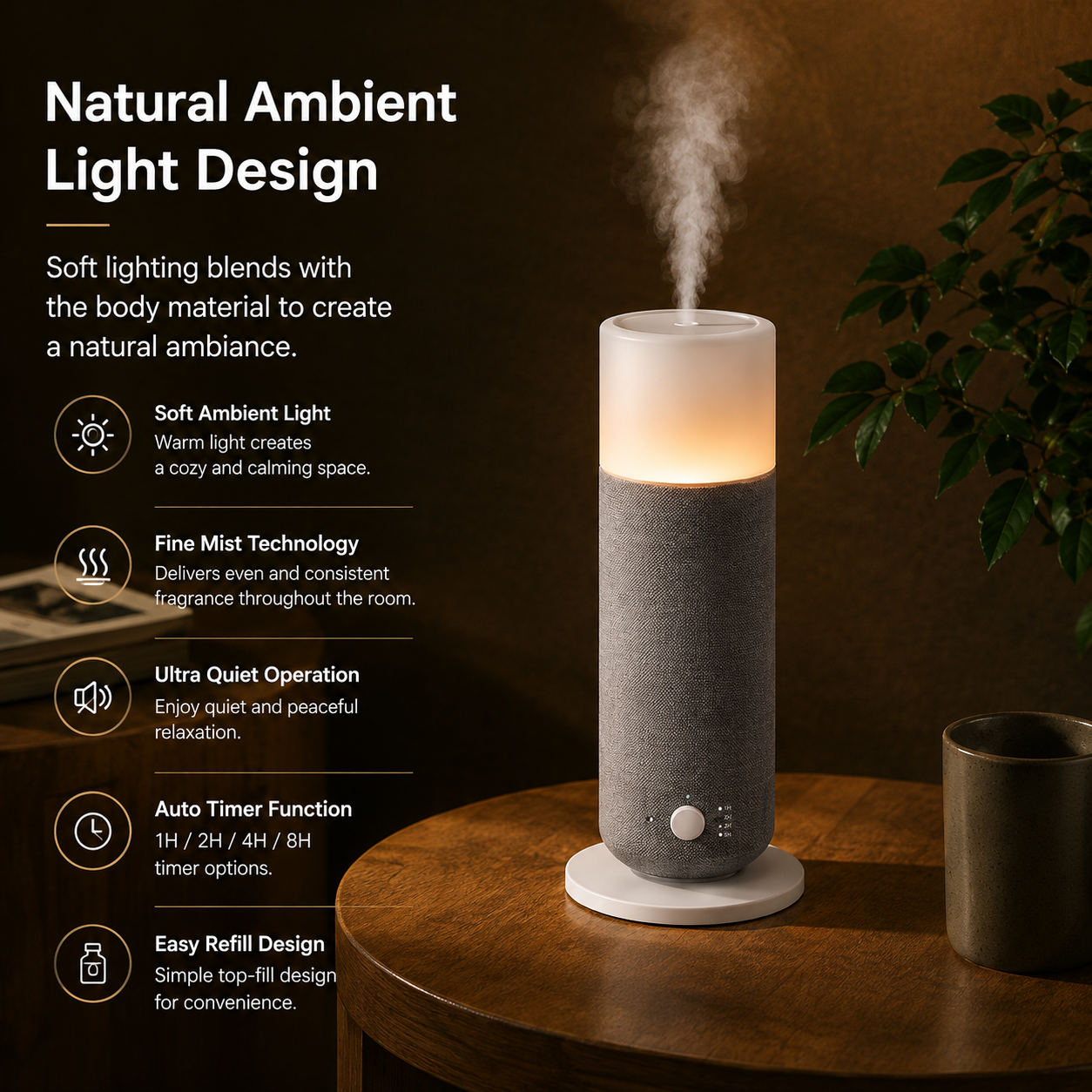 STARQ Lumis Luxury Smart Air Scent Diffuser Waterless Aroma Machine Cold Atomization Ultra Quiet No Heat for Office Home Gym & Hotel Includes Complimentary 100ml Starter Pack Perfumes