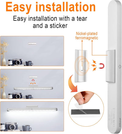STARQ LED Wireless Under Cabinet Lighting, Magnetic Closet Light, Dimmable, Touch Control, Adjustable Color Temperature/Brightness