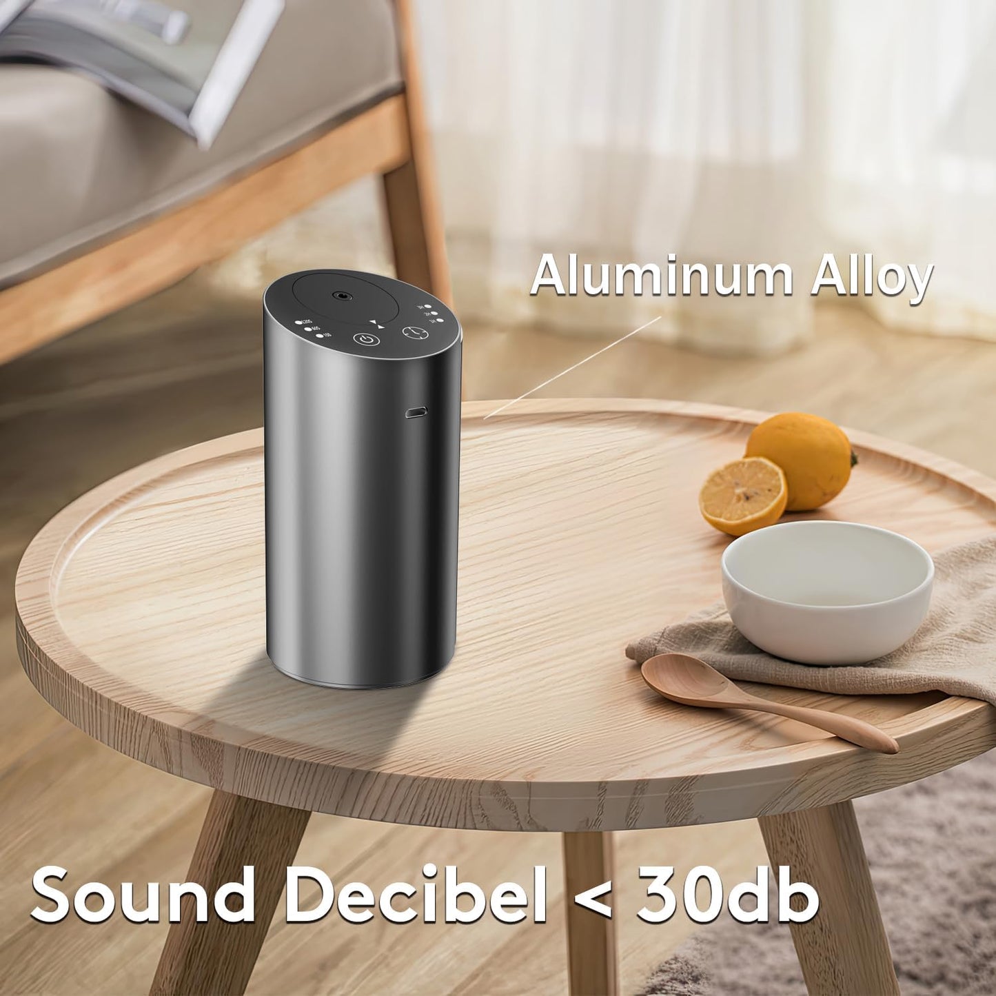 STARQ Stylish Smart Car Air Freshener Diffuser Auto On/Off Rechargeable Aroma Diffuser Cloud Mist Perfume Dispenser with 3 Speeds for Auto Interior Decor (S7)