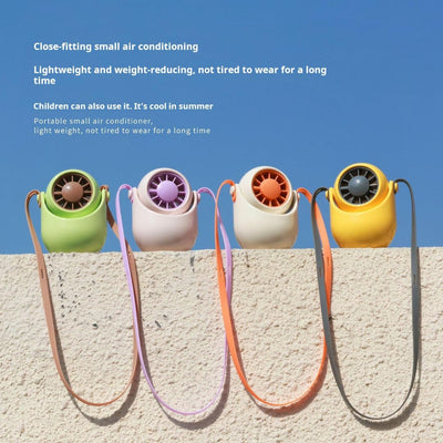 STARQ Portable Neck Hanging Mini Fan with Adjustable Speeds, Foldable Design, Rechargeable Cooling Fan for Travel Office Home (Color As Per Availablity)