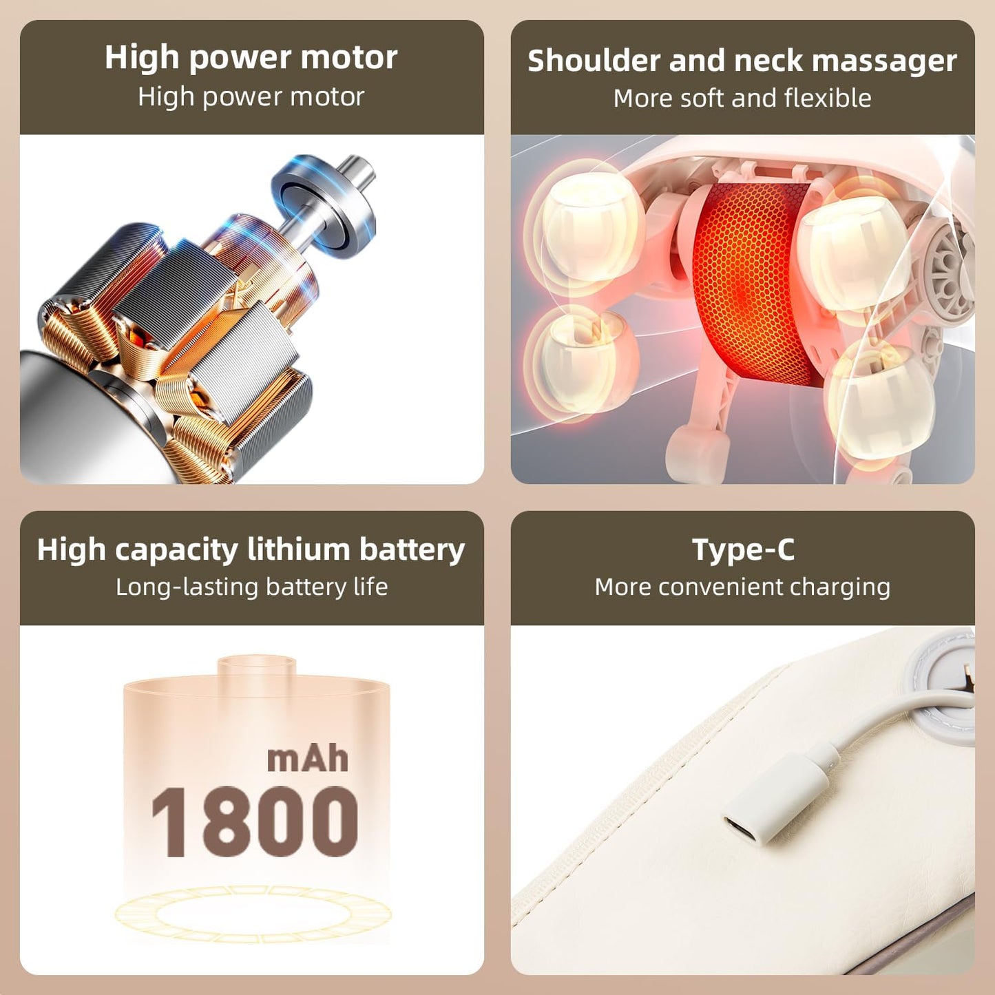 STARQ Shoulder Neck Massager Stimulate Human Hand Grasping and Kneading, Neck and Shoulder Massager with Heat For Pain Relief Deep Tissue