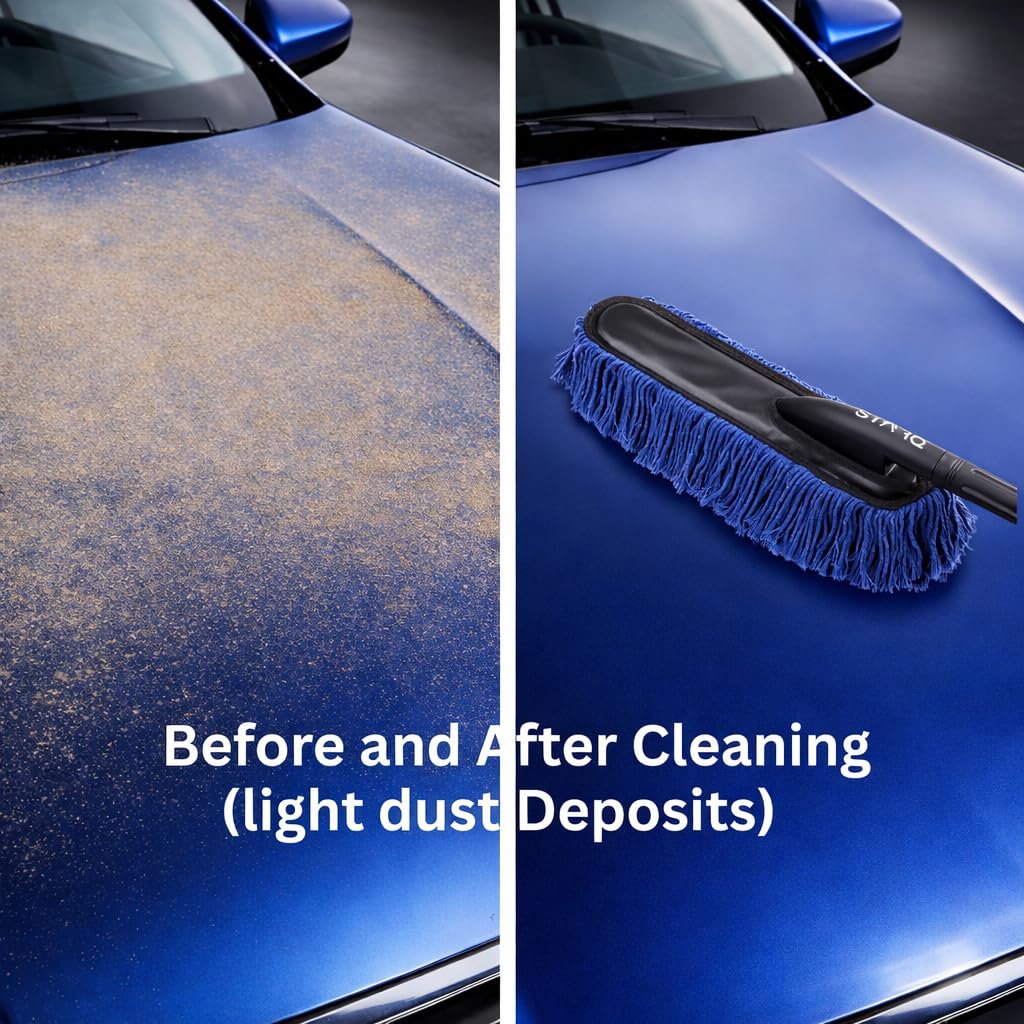 STARQ Ceramic Coating Spray 400ml & Dust Master Car Duster Combo – Extreme Hydrophobic Protection, High Gloss Shine, UV Protection, Lint-Free Scratch-Free Cleaning for Interior & Exterior