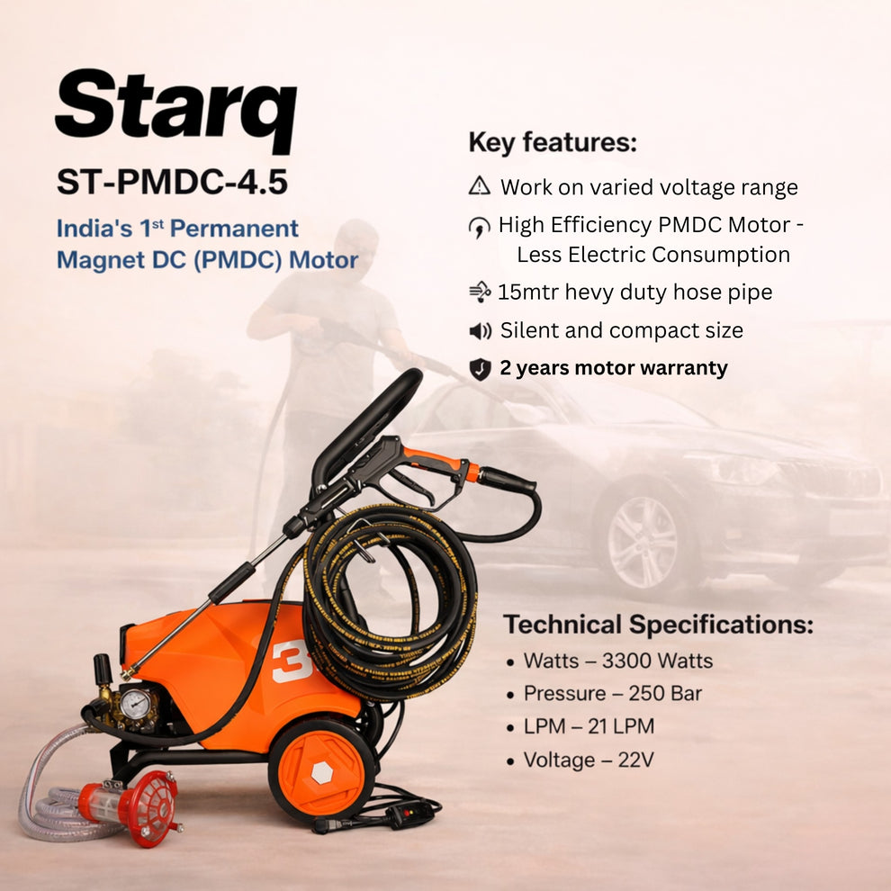 STARQ STPMDC 4.5 Commercial High Pressure Washer with PMDC Motor India ...