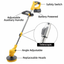 STARQ Cordless Electric Power Scrubber with Long Handle, 3 Replaceable Brush Heads, Adjustable Extension Rod, Rechargeable Cleaning Brush for Floor, Tile, Bathroom, Car & Home