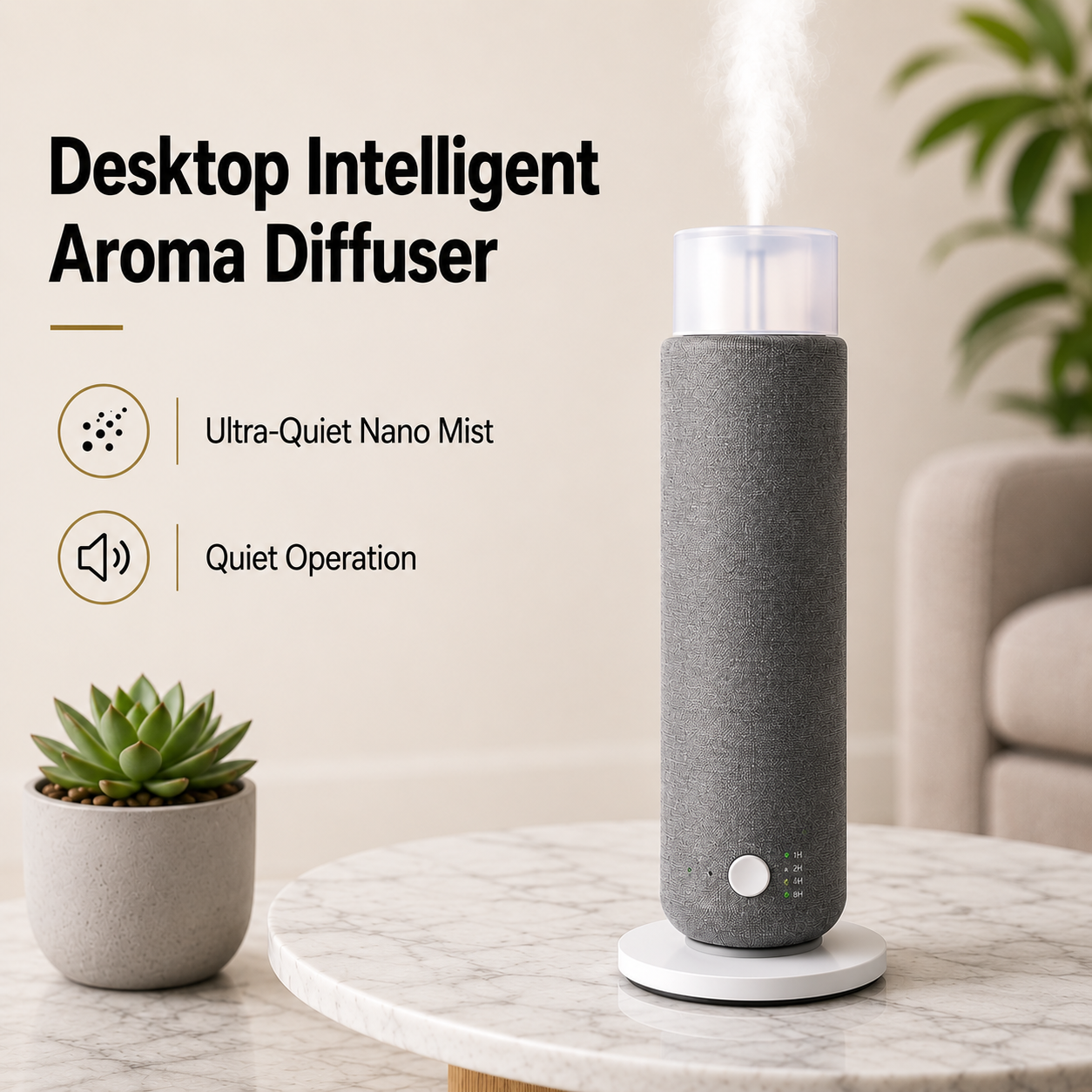 STARQ Lumis Luxury Smart Air Scent Diffuser Waterless Aroma Machine Cold Atomization Ultra Quiet No Heat for Office Home Gym & Hotel Includes Complimentary 100ml Starter Pack Perfumes