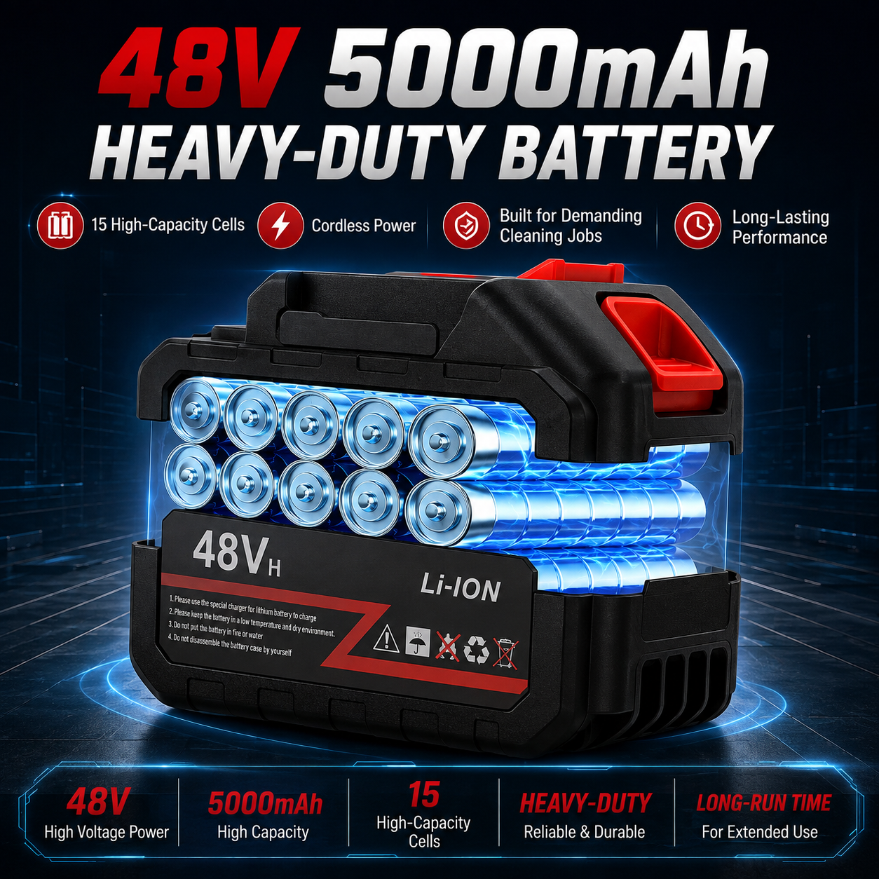 STARQ TurboElite 48V Cordless High Pressure Washer, 1200 Watts, 120 Bar, 8 LPM, with 5000mAh Batteries, 8 Meter Hose Portable Car, Bike, and Home Cleaning (Single Battery Included)