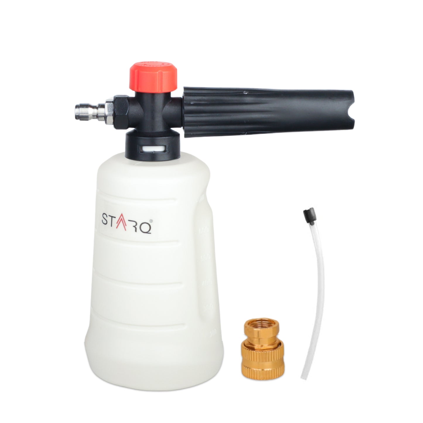 Starq New Advance Adjustable Pro Foam Lance/Cannon for Thick Clinging Foam, 1000 PSI, 1.1mm Orifice, Brass/ABS Nozzle,1/4" with Quick Connector, Plastic (FL2)