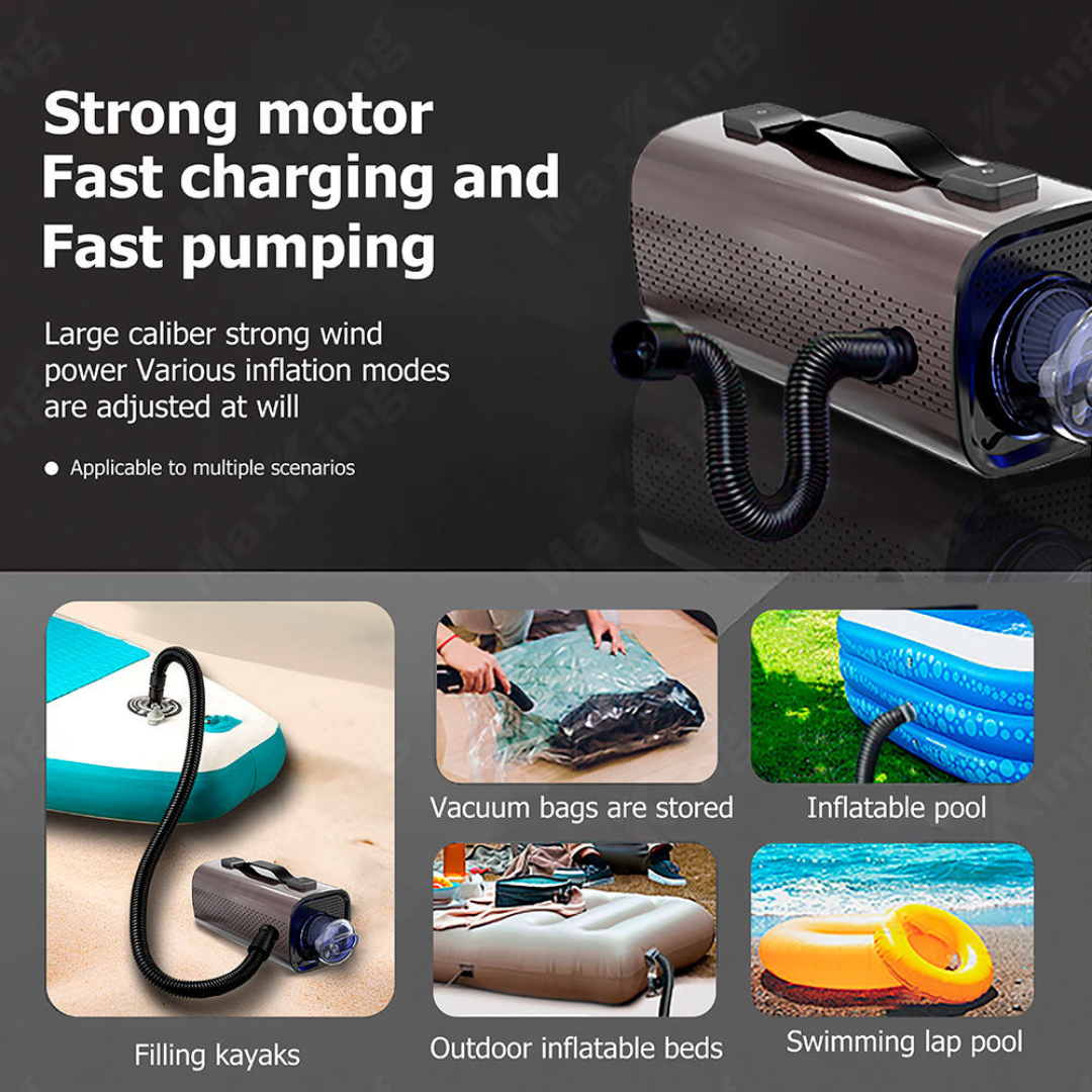 STARQ 8-in-1 Portable Jump Starter with Air Compressor, 18000mAh Battery, 2500A Peak Current, 150PSI Tyre Inflator, LED Emergency Light for Car, Bike & SUV