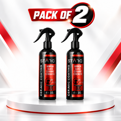 STARQ Ceramic Coating Spray 300ml – Extreme Hydrophobic Protection, High Gloss Finish, Advanced UV Protection, Easy DIY Ceramic Coating for Cars & Bikes (PACK OF 2)
