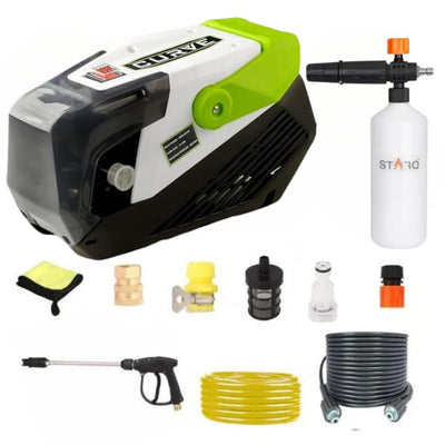 Starq curve High Pressure Washer, Car Washer, 3000 Watts Motor, 350 Bars, 15L/Min Flow Rate, 10 Meters Outlet Hose, Portable, Car, Bike & Home Cleaning