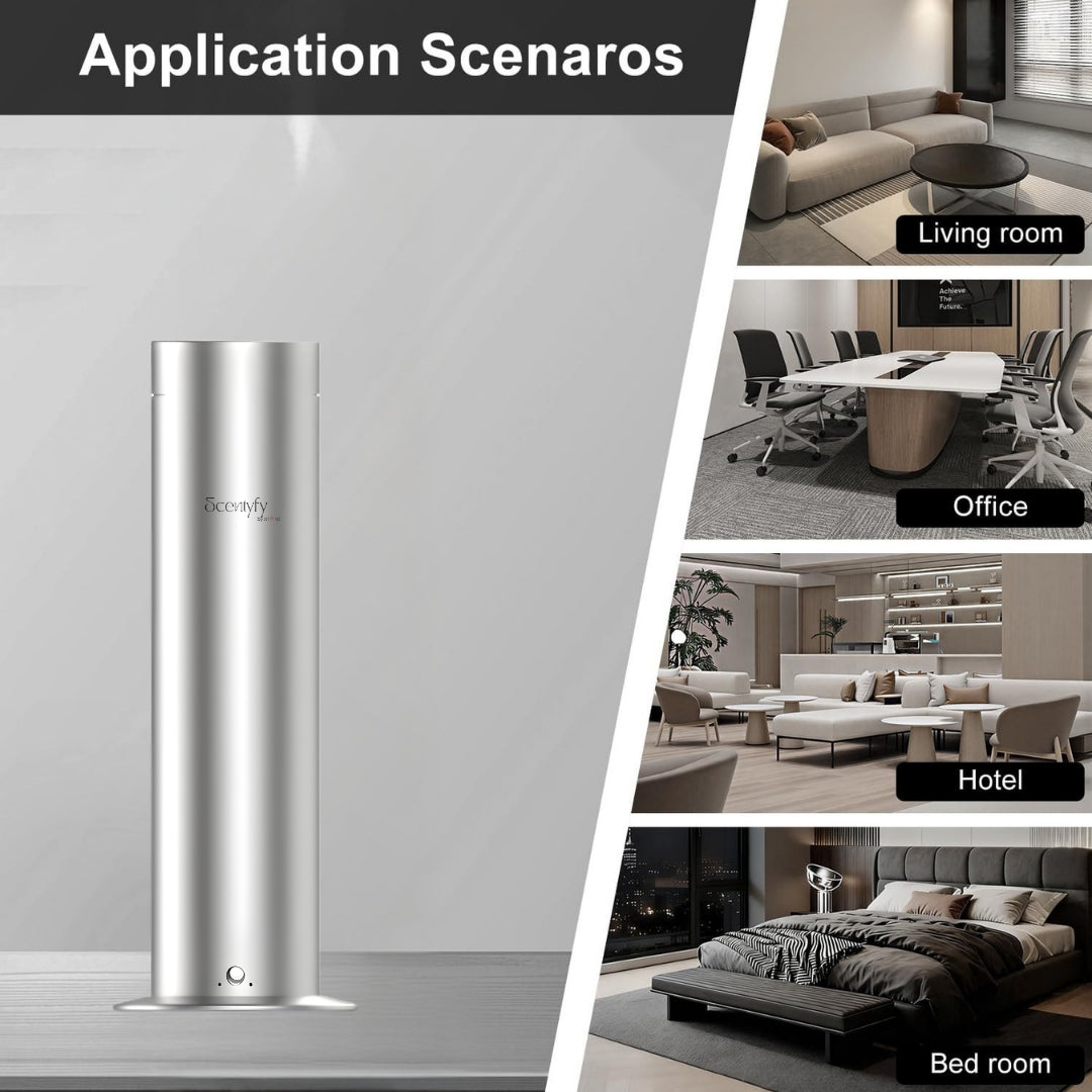 STARQ Halo Luxury Smart Air Scent Diffuser Waterless Aroma Machine Cold Atomization Ultra Quiet No Heat for Office Home Gym & Hotel Includes Complimentary 100ml Starter Pack Perfumes