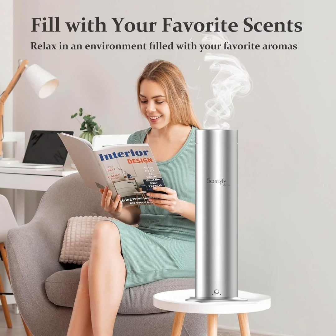 STARQ Halo Luxury Smart Air Scent Diffuser Waterless Aroma Machine Cold Atomization Ultra Quiet No Heat for Office Home Gym & Hotel Includes Complimentary 100ml Starter Pack Perfumes