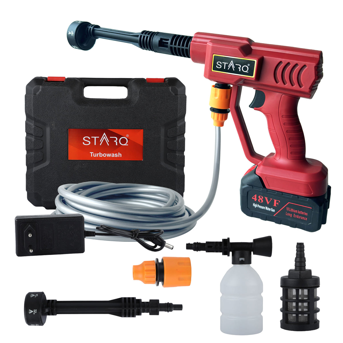 STARQ Turbowash Cordless Portable 48V Wireless Pressure Washer Gun - 1 ...
