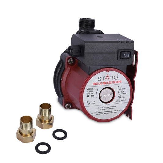 STARQ ST165-9 Inline Automatic Water Pressure Pump With Wall Mounting Bracket (RED)
