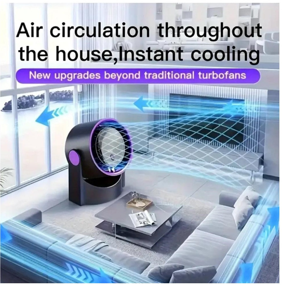 STARQ High Quality Rechargeable Table Fan 3 Speed Large Wind Dual Electric 2000mah Usb Mini Wireless Fan