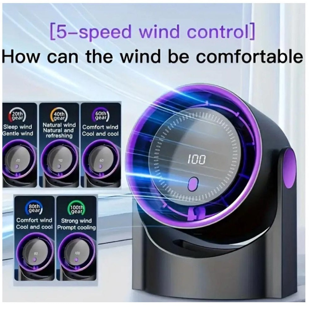 STARQ High Quality Rechargeable Table Fan 3 Speed Large Wind Dual Electric 2000mah Usb Mini Wireless Fan